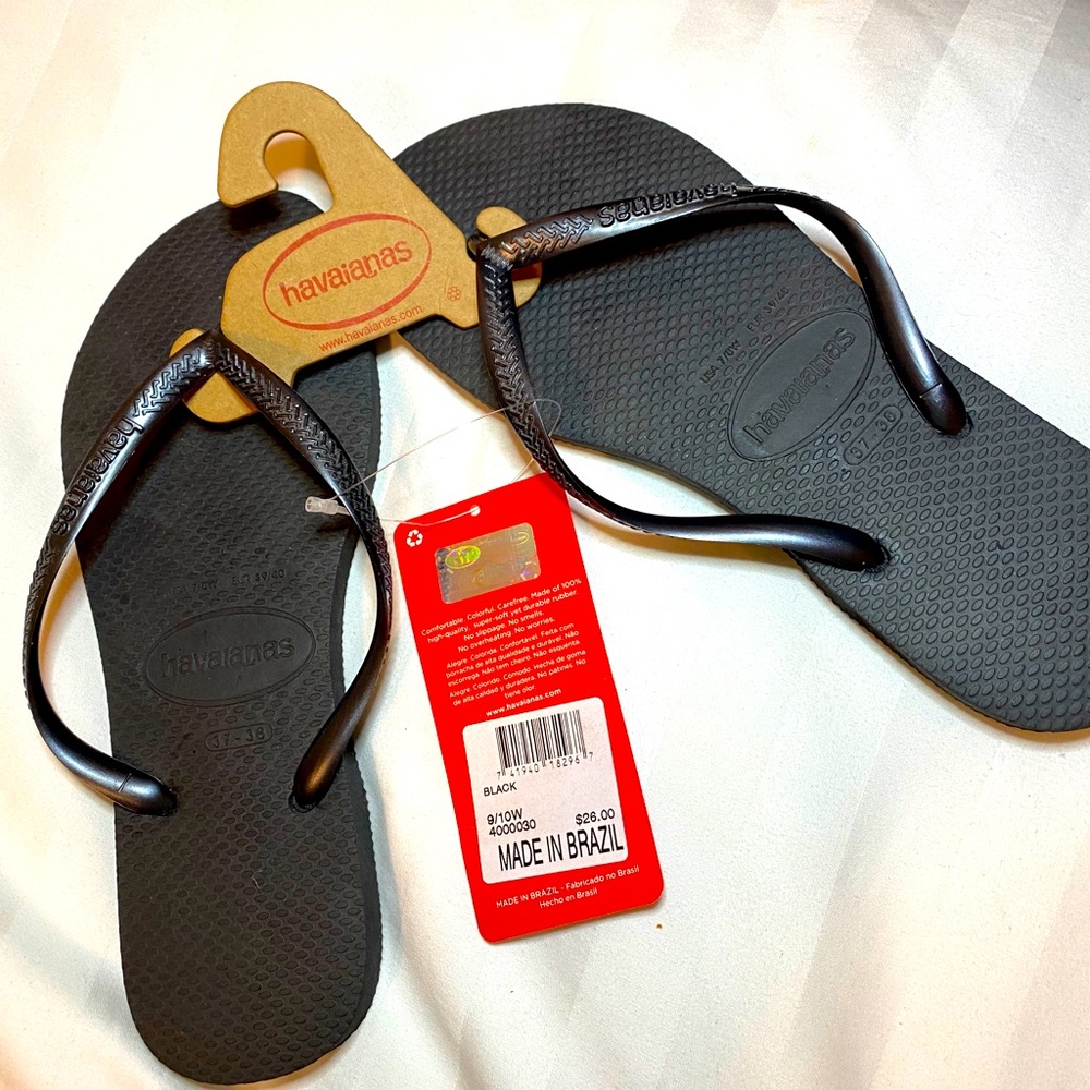 Haviana’s Black Flip Flops NWT